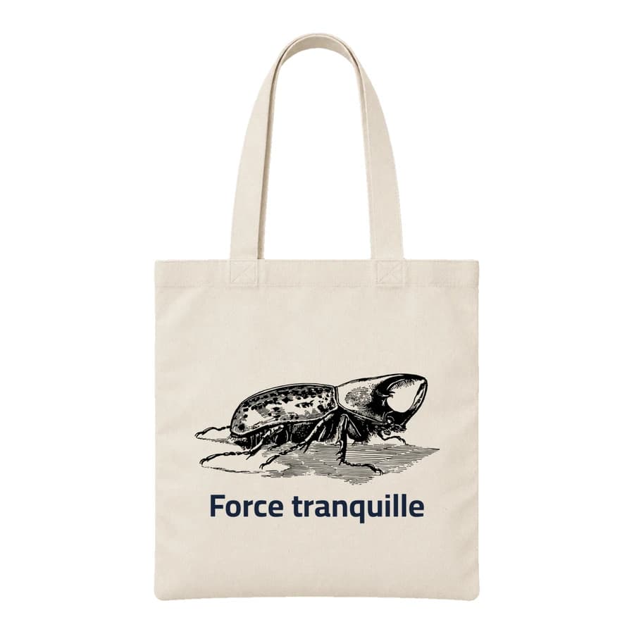 Tote bag — Scarabée · Cabinet de curiosités — الأمام — طبيعي