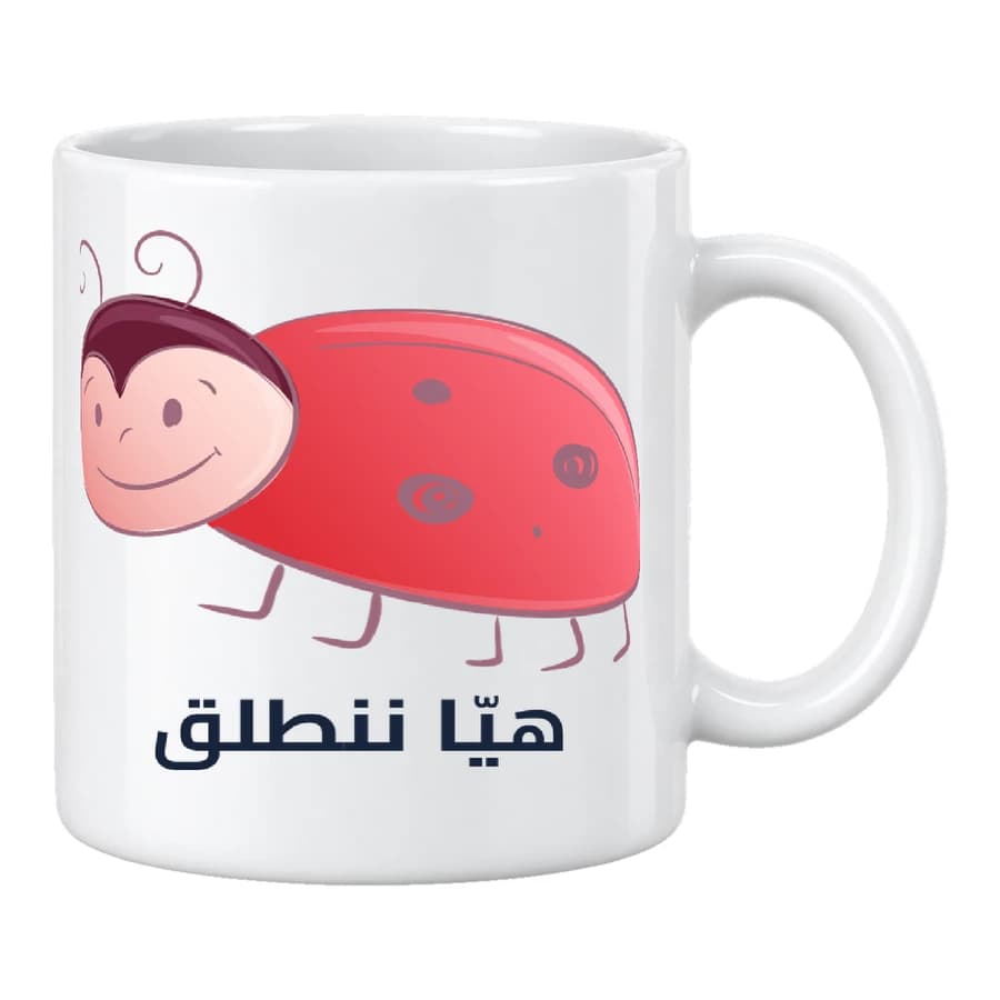 Mug — Petite coccinelle — الأمام — أبيض